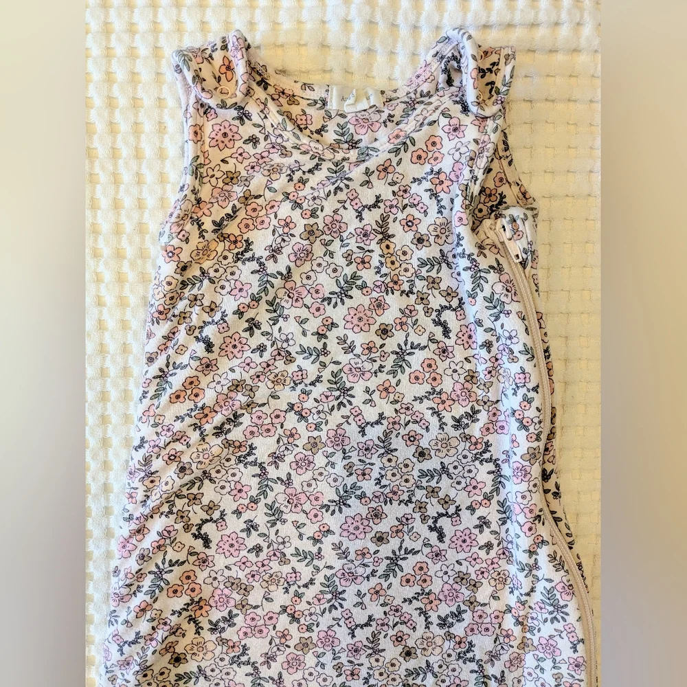 Angel Dear Bamboo Baby Sleepsack Size 6M Wearable Blanket Vintage Calico Floral